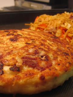 A picture of Light, Fluffy, and Soft Kansai-Style Okonomiyaki.