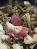 Hamhock stringbeans and potatoes