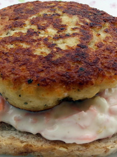 A picture of Chicken Burger With Carrot Tzatziki.