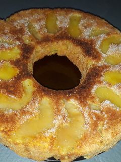 Una foto de Torta invertida de manzana Fácil