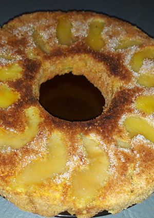 Una foto de Torta invertida de manzana Fácil