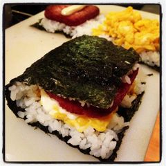 A picture of Fish Patty Onigiri Sandwich.