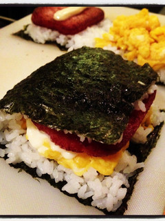 A picture of Fish Patty Onigiri Sandwich.