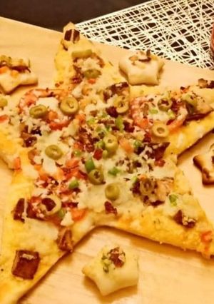 A picture of Habanero steak pizza.