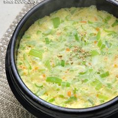 Korean-Style Steamed Egg Custard (Geranchim) A picture of Korean-Style Steamed Egg Custard (Geranchim).