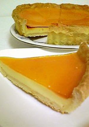 A picture of Easy Jiggly Custard Pudding Tart.