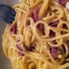 A picture of Bacon & Parmesan Pasta!!!.