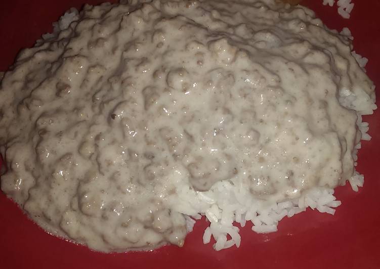 Step-by-Step Guide to Prepare Any-night-of-the-week Hamburger Rice And Gravy