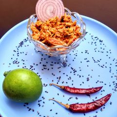 A picture of Raw Mango pachadi.