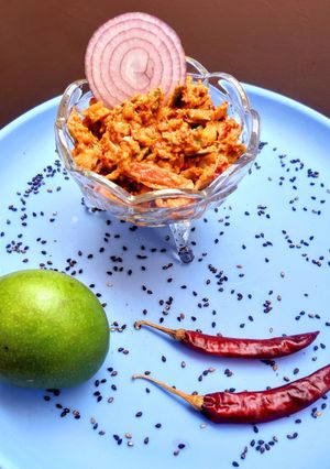 A picture of Raw Mango pachadi.