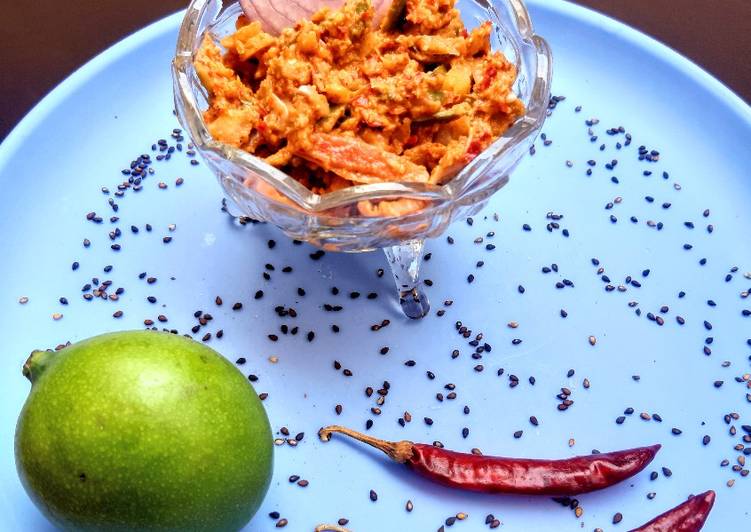 Recipe of Speedy Raw Mango pachadi