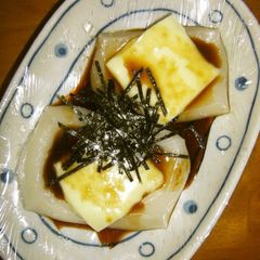 A picture of Cheese Mochi in the Microwave.