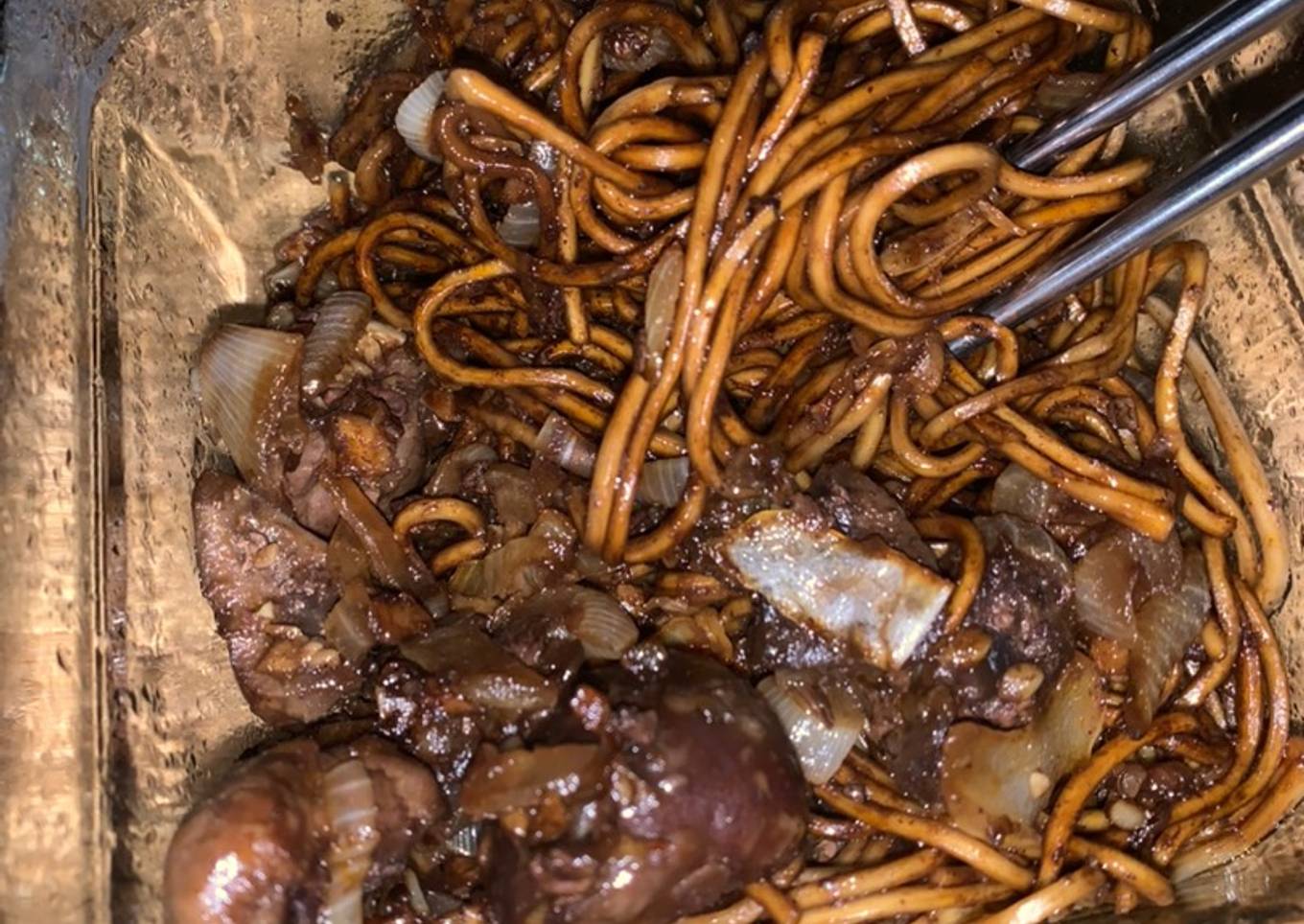 Beef Kidney Fried Noodles