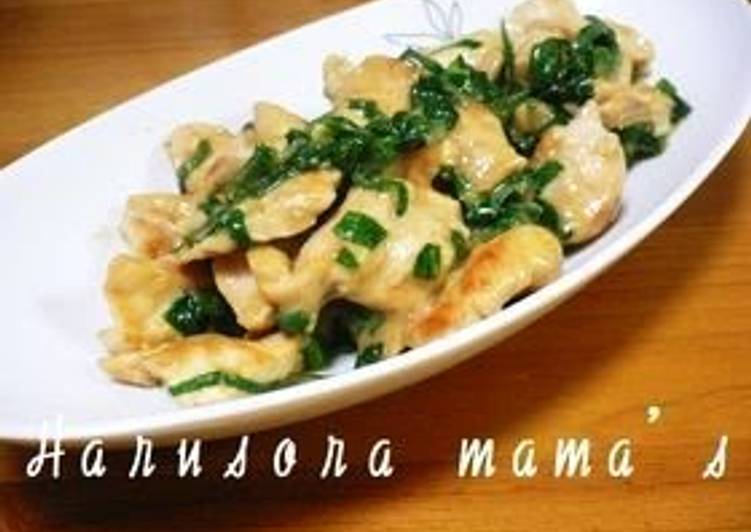 Recipe of Perfect Tender Chicken Breast in Mayonnaise and Ponzu Sauce