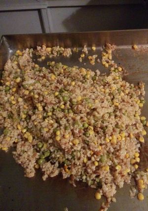 A picture of Japanese fried rice.
