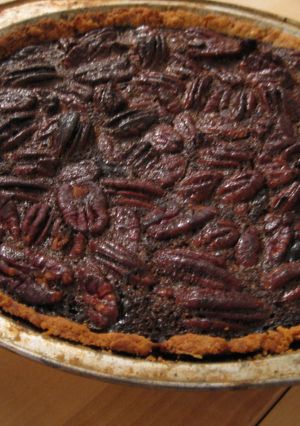 A picture of Molasses-Pecan Pie.