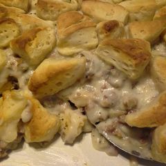 A picture of Biscuits and Gravy Casserole.