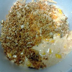 A picture of stovetop Chipotle corn casserole.