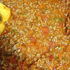 A picture of Simple & Exquisite Meat Sauce with Plenty of Vegetables.