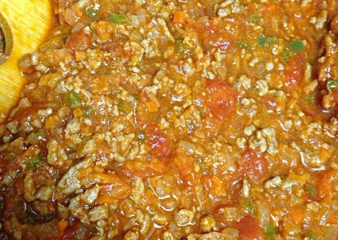Steps to Make Any-night-of-the-week Simple &amp; Exquisite Meat Sauce with Plenty of Vegetables