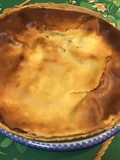 Maxi tarte soufflée au prunes, pommes et coings (pâte sablée à la grenade)