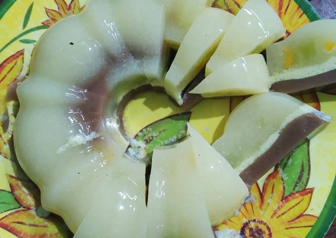 Puding melon coklat