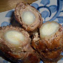 A picture of Beef Wrapped Burdock.