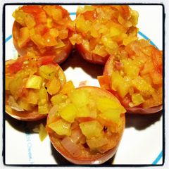 A picture of Pan-roasted Stuffed Tomatoes.