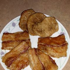 A picture of My Bacon Wrapped Honey Glazed Pork Chops.