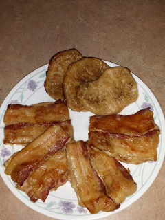 A picture of My Bacon Wrapped Honey Glazed Pork Chops.