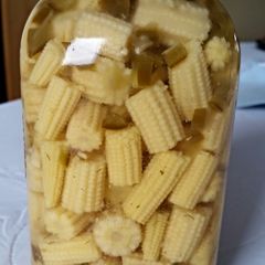 A picture of Pickled Baby Corn.