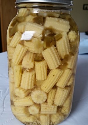 A picture of Pickled Baby Corn.
