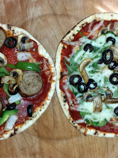 A picture of Pita bread pizza.