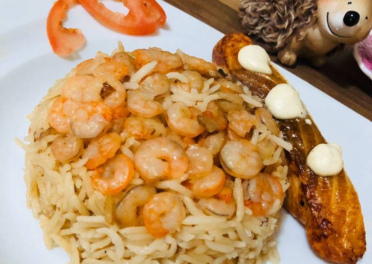أرز بالقريدس 🦐(الروبيان)🌸