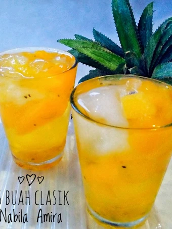 Cara Gampang Membuat Resep Es Buah Clasik #pekaninspirasi #bikinramadanberkesan #18 yang Uenak Anti Ribet, Lezat Sekali
