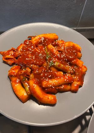 A picture of Homemade Tteokbokki (Spicy Korean Rice Cakes).