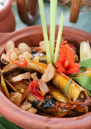 Hình của món Cá kèo kho sả.