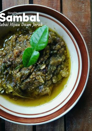 Foto resep Sambal cabai hijau daun jeruk