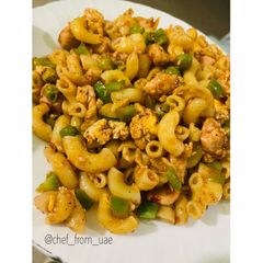 A picture of Chicken Masala Macaroni.