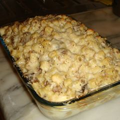 A picture of Mushroom-n-Minced-Meat Pasta Bake.