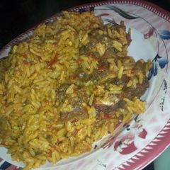A picture of Jollof Rice.