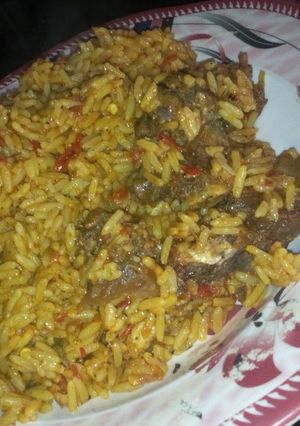 A picture of Jollof Rice.