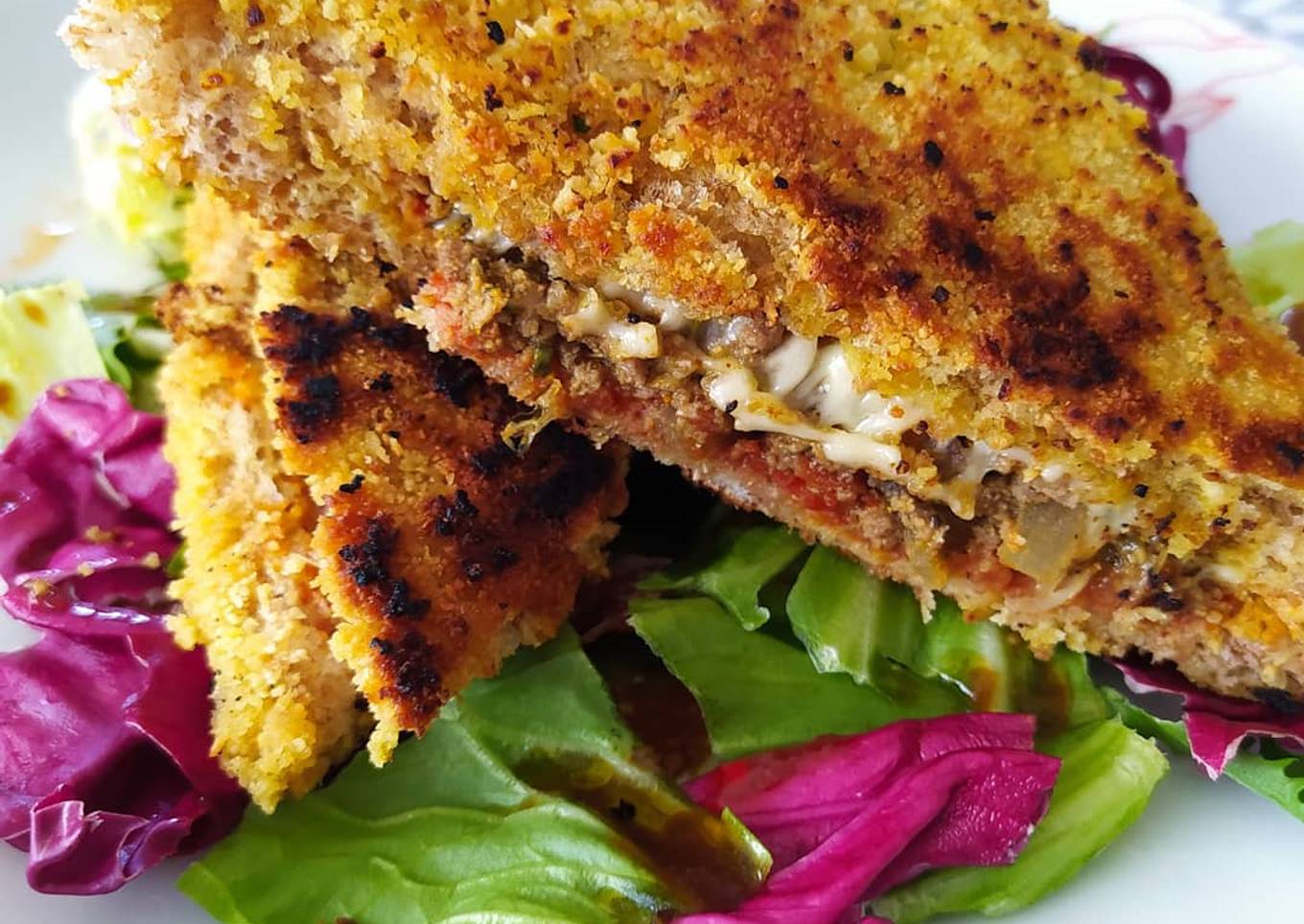 Croque pané à la bolognaise