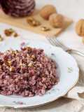 Risotto al radicchio e noci