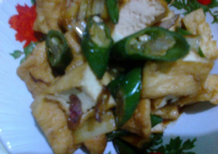 Tahu kecap cabe ijo