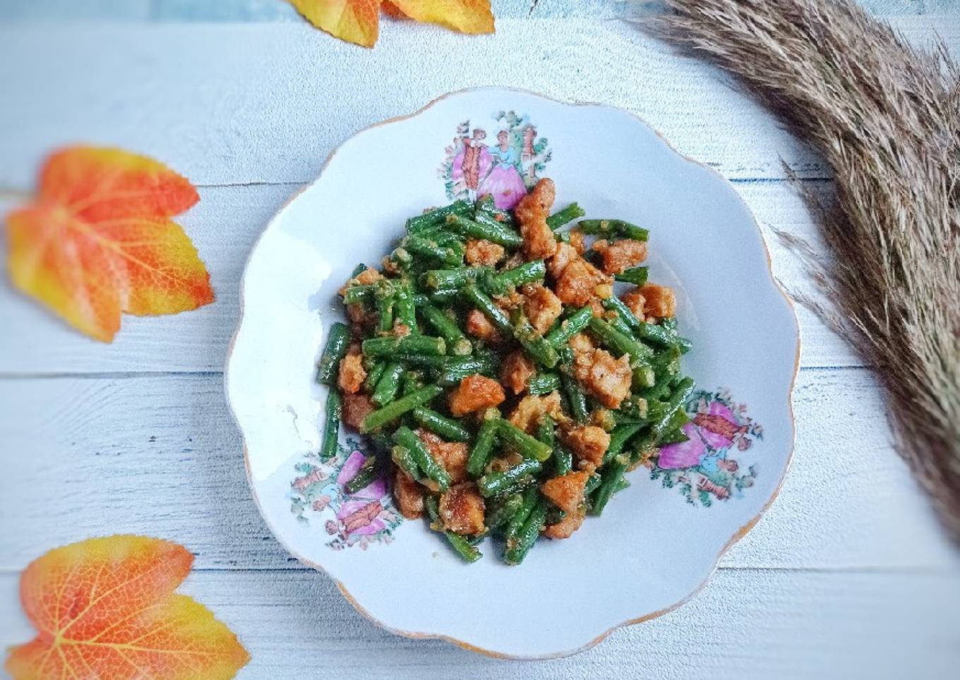 Oseng Tempe Kacang Panjang Pedas