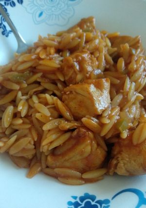 Фото Паста орзо с курицей.