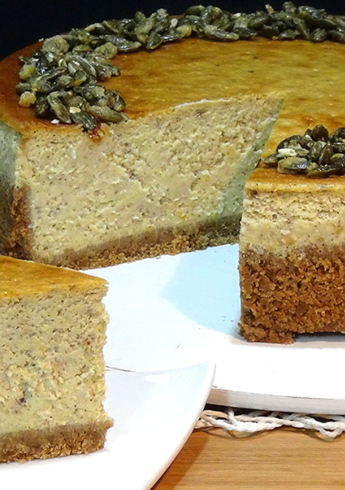Una foto de Tarta de queso con calabaza - Pumpkin cheesecake