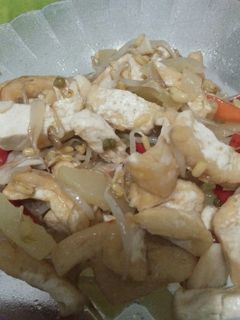 Foto resep Tumis labu siam, tahu, dan toge
