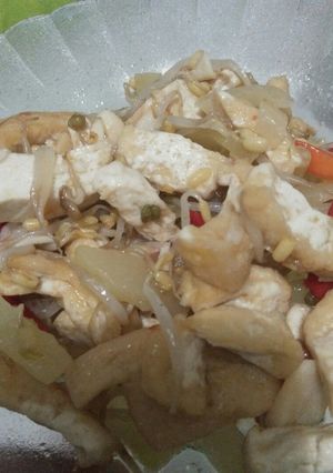 Foto resep Tumis labu siam, tahu, dan toge